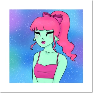 Cute Pastel Alien! Posters and Art